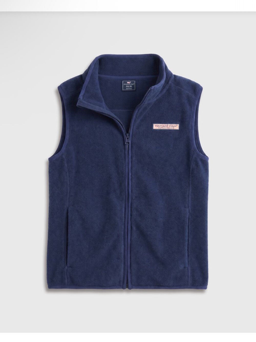 Vineyard Vines Navy Sleeveless Fleece Zip Vest